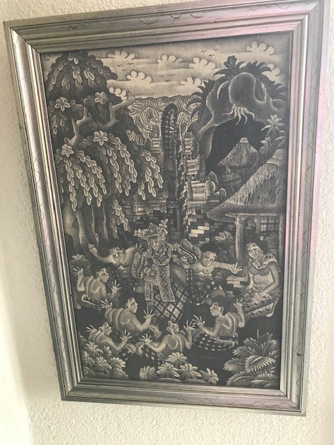 Geplaatst via plaatsformulier Balinese inkttekening op linnen